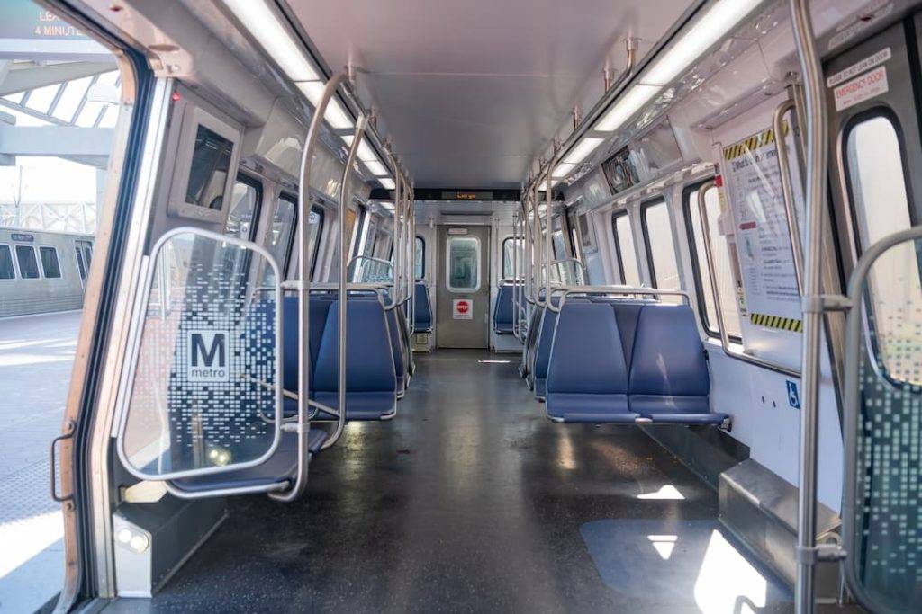 Public transport cleaning interior